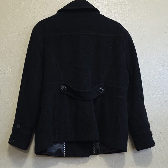 ST. John's Bay Women's Black Double-Breasted Coat Size X-Large Wool, Cashmere. - Picture 6 of 14